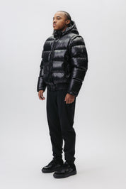 LEO PUFFER JACKET - JET BLACK