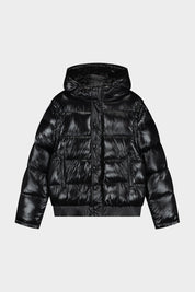 LEO PUFFER JACKET - JET BLACK