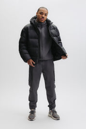DENNIS PUFFER JACKET - JET BLACK