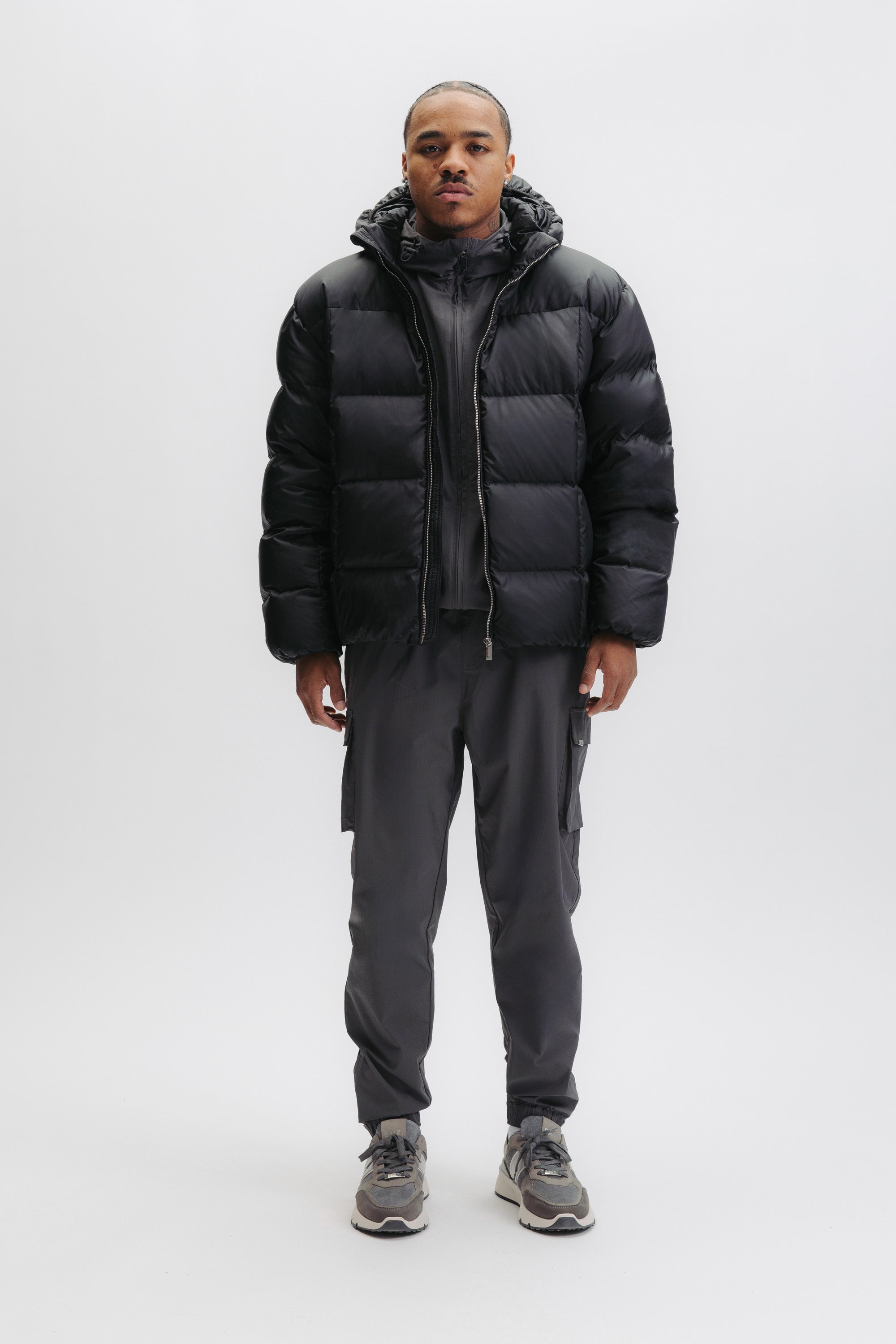 DENNIS PUFFER JACKET - JET BLACK