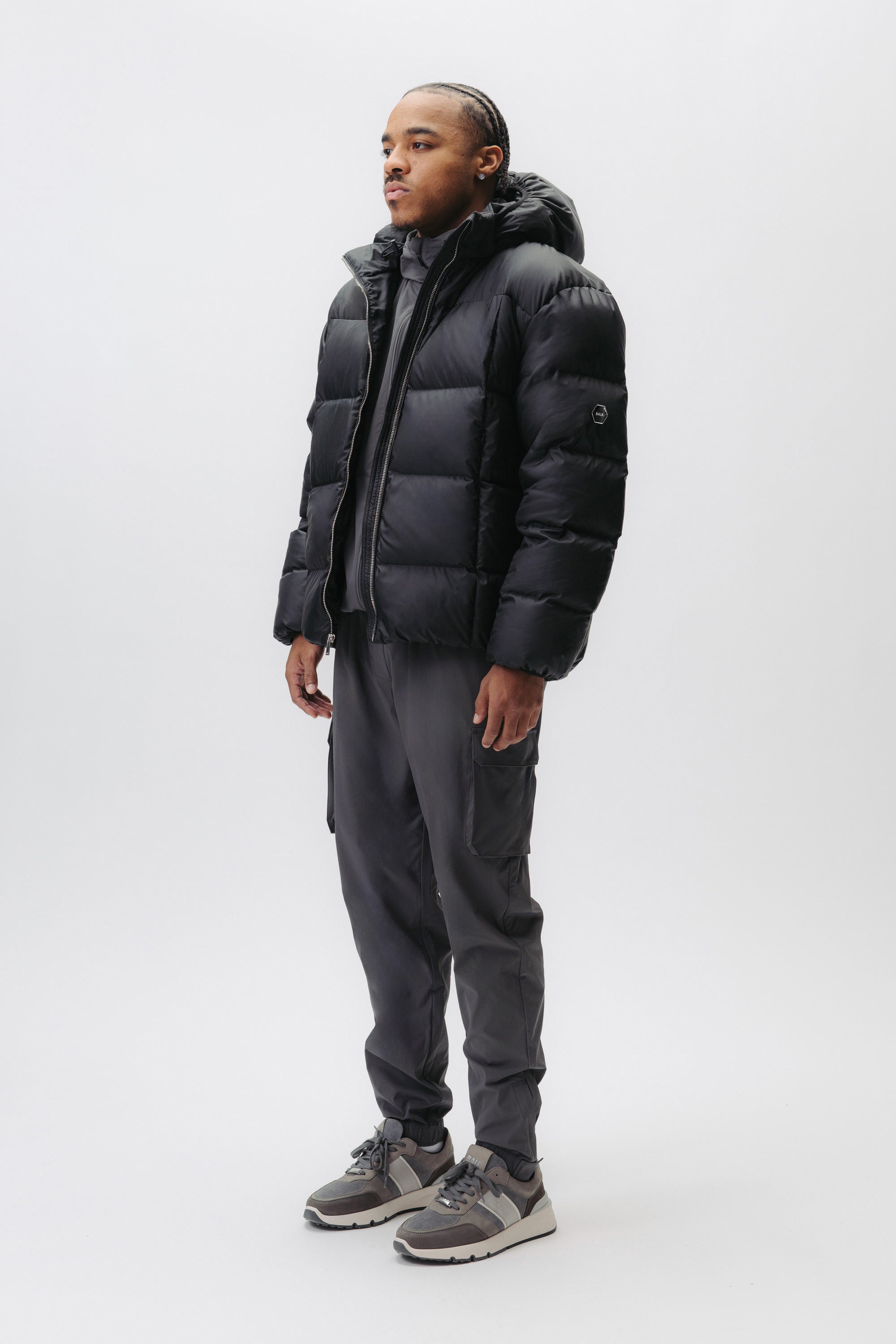 DENNIS PUFFER JACKET - JET BLACK