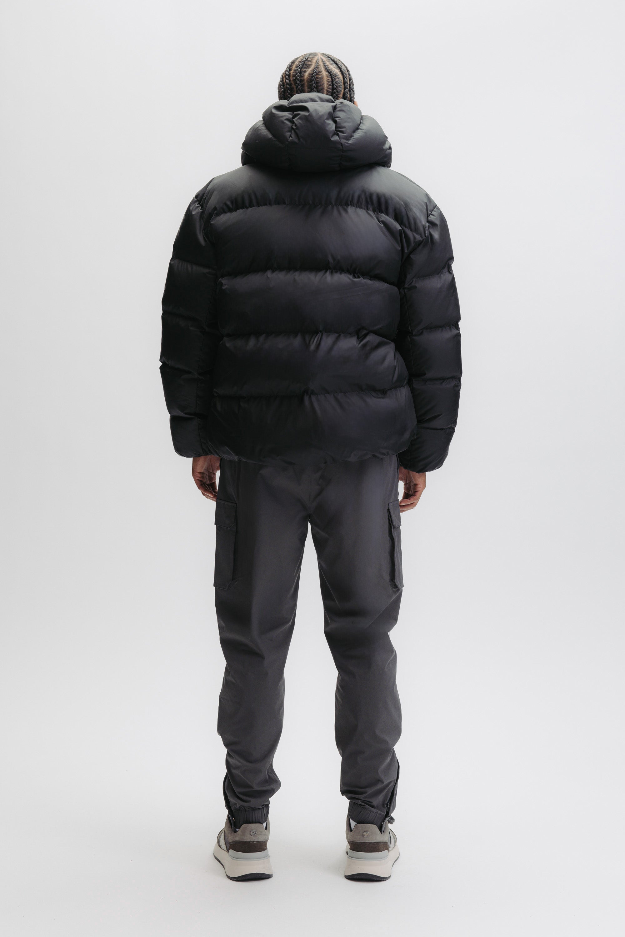 DENNIS PUFFER JACKET - JET BLACK