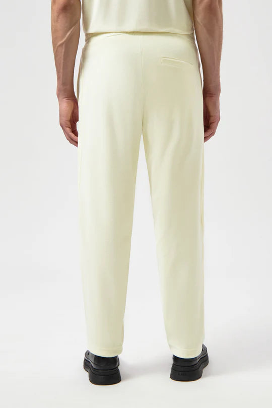 BRAND LUXE REGULAR STRAIGHT FIT PANTS-White Swan