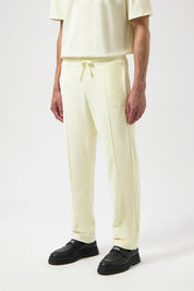 BRAND LUXE REGULAR STRAIGHT FIT PANTS-White Swan