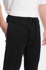 HEX-SERIES CUFFED TRACK PANTS - JET BLACK