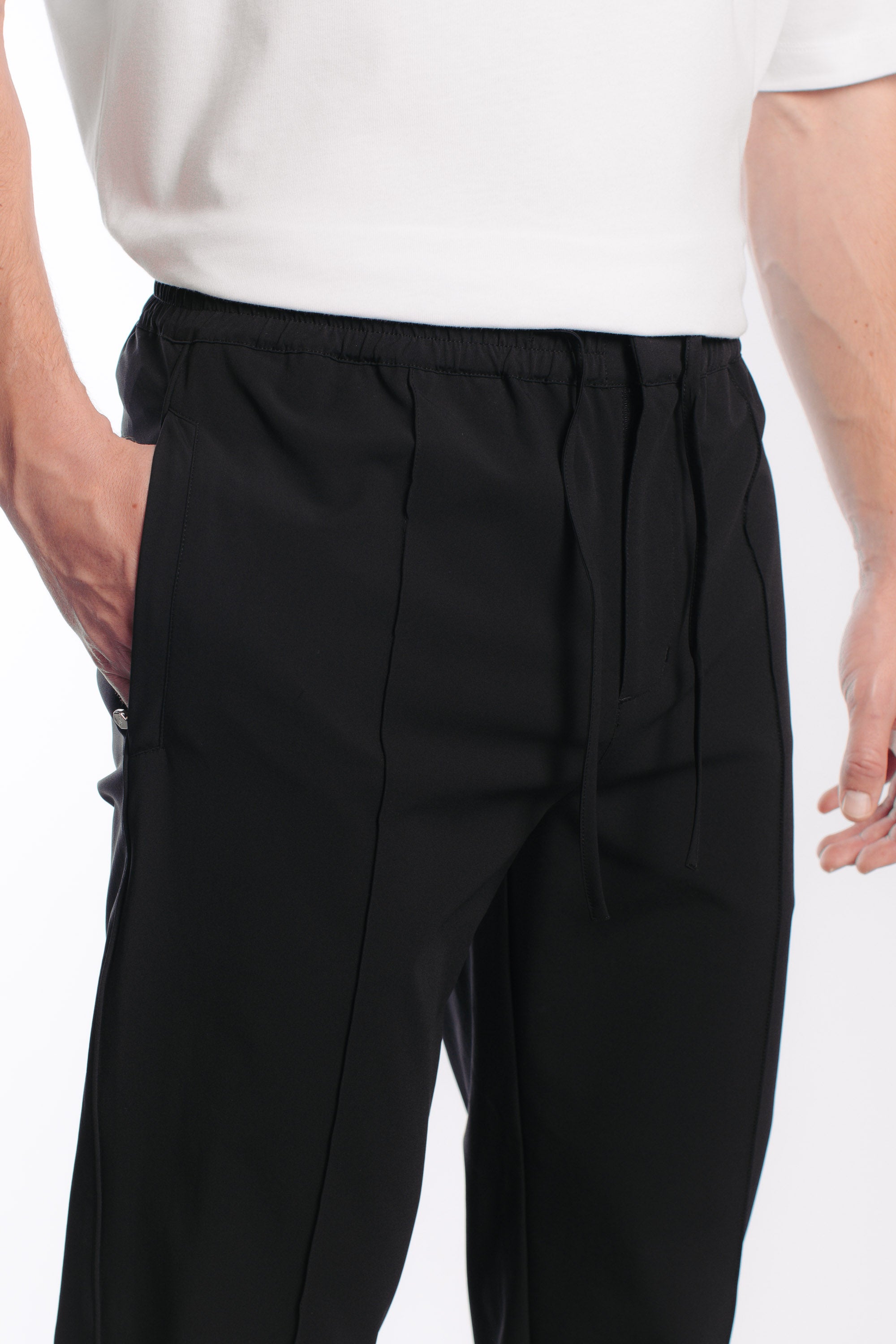 HEX-SERIES CUFFED TRACK PANTS - JET BLACK