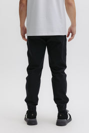 HEX-SERIES CUFFED TRACK PANTS - JET BLACK