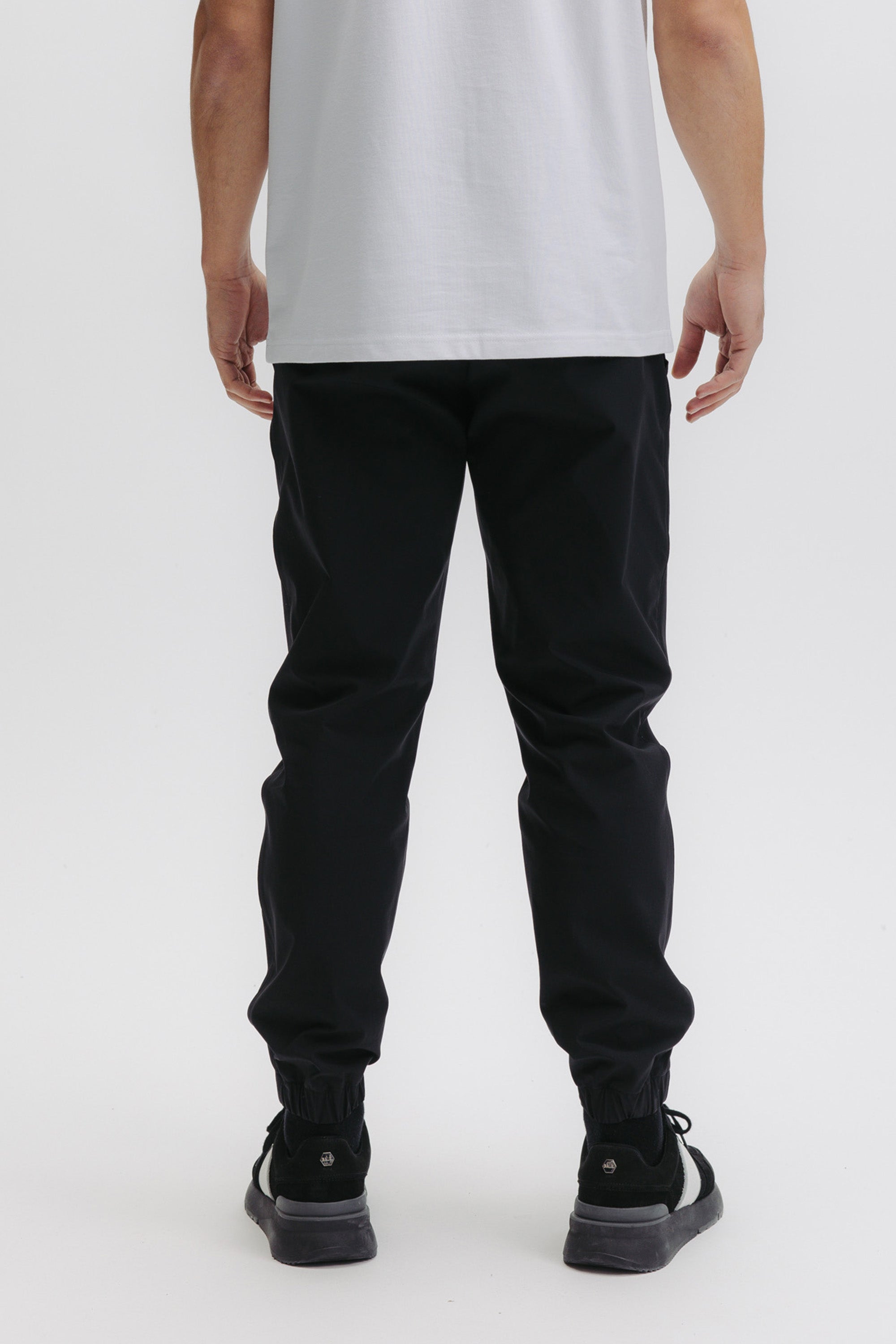 HEX-SERIES CUFFED TRACK PANTS - JET BLACK