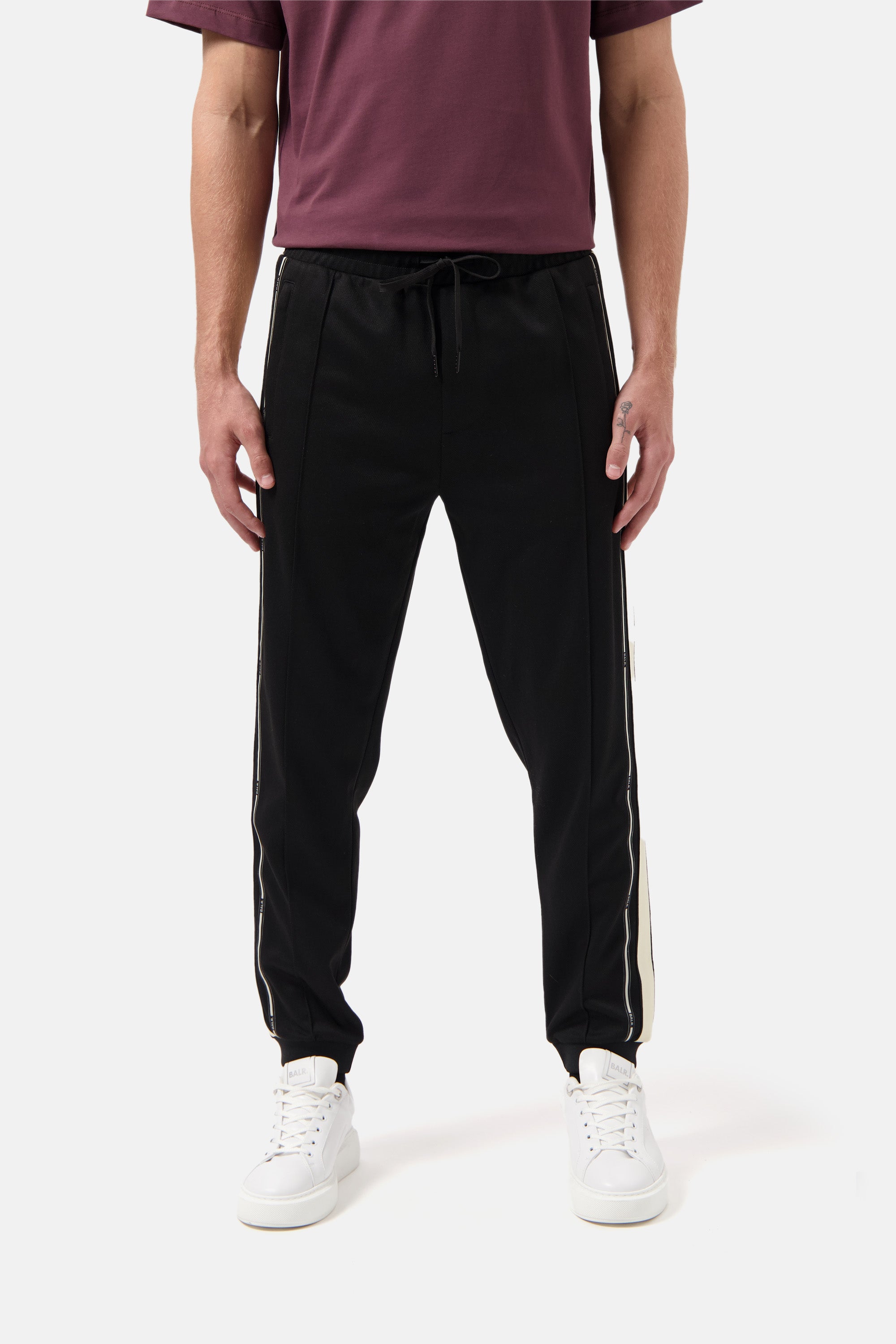 TAPE TRACK SWEATPANTS-JET BLACK