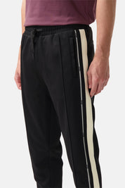 TAPE TRACK SWEATPANTS-JET BLACK