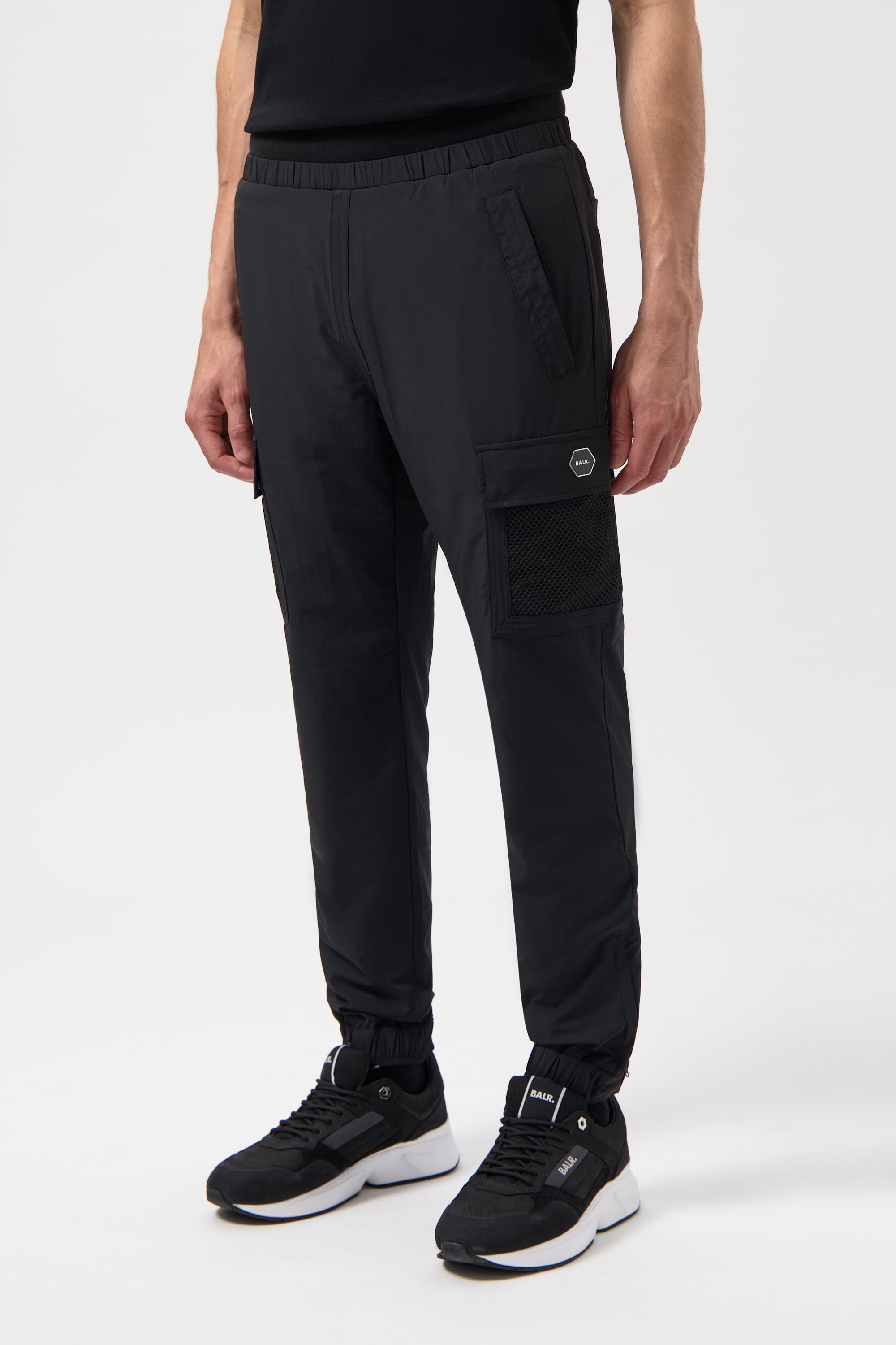 HEXLINE REGULAR FIT TRACK PANTS-Jet Black