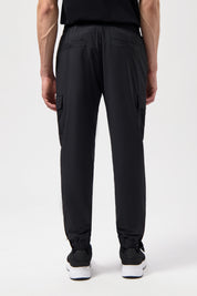 HEXLINE REGULAR FIT TRACK PANTS-Jet Black