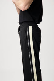 TAPE STRAIGHT TRACK PANTS-JET BLACK