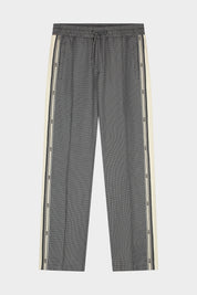 TAPE STRAIGHT TRACK PANTS - BLACK HOUNDSTOOTH