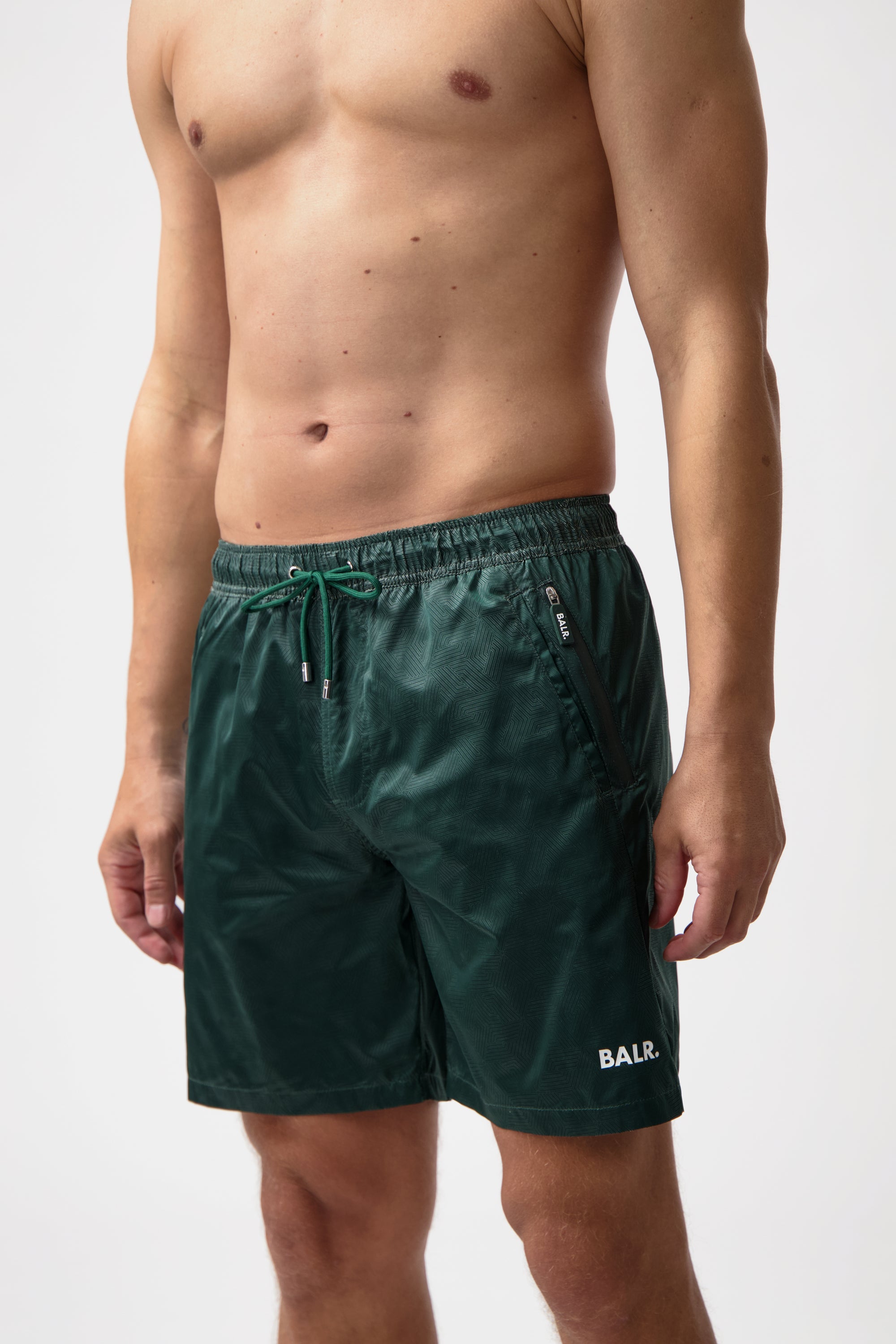 MONOGRAM SHORTS-BOTANICAL GREEN