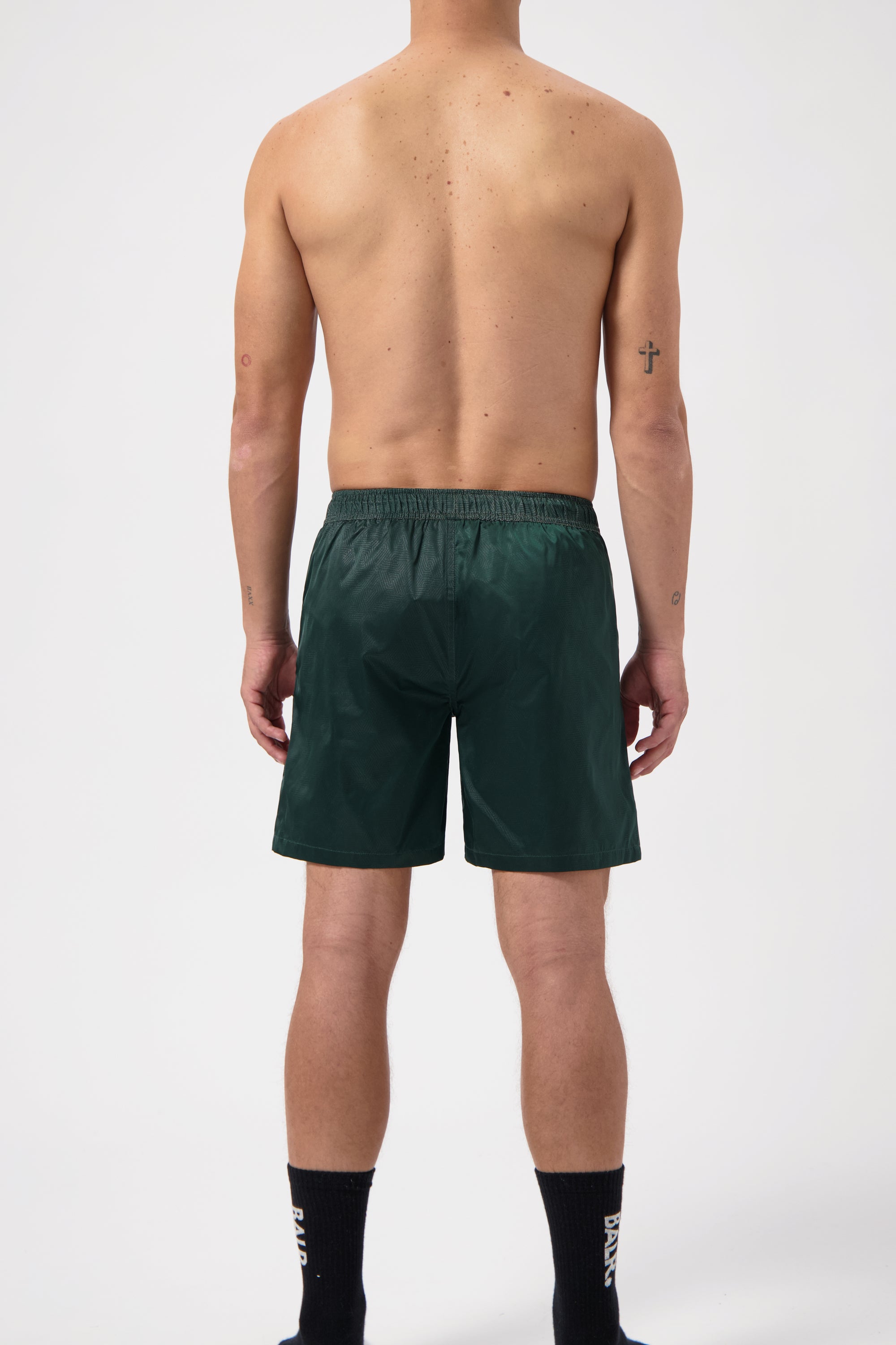 MONOGRAM SHORTS-BOTANICAL GREEN