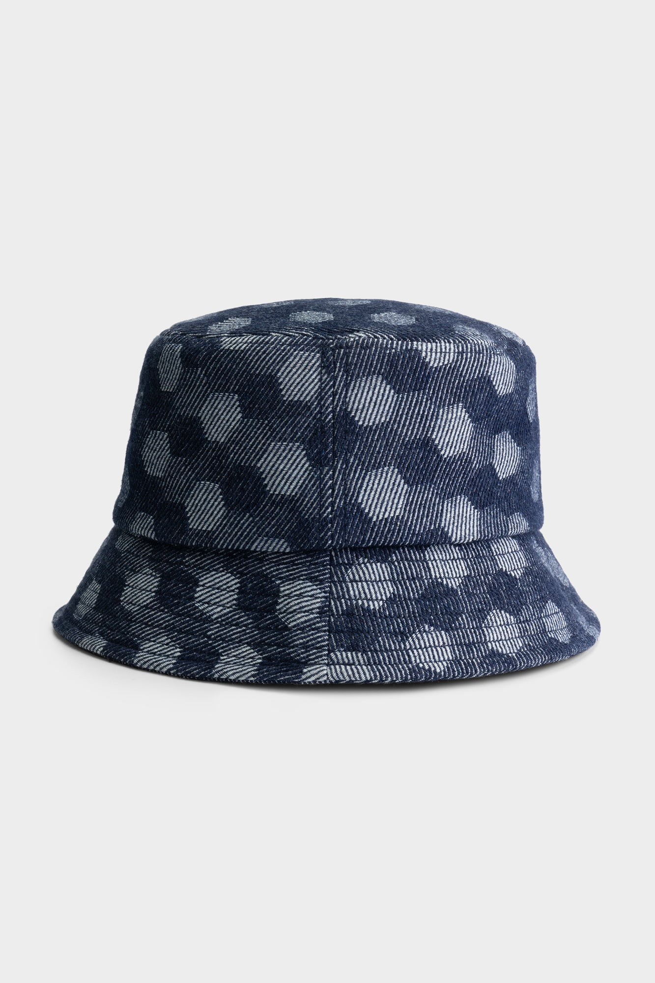 HEX JACQUARD BUCKET HAT-INDIGO