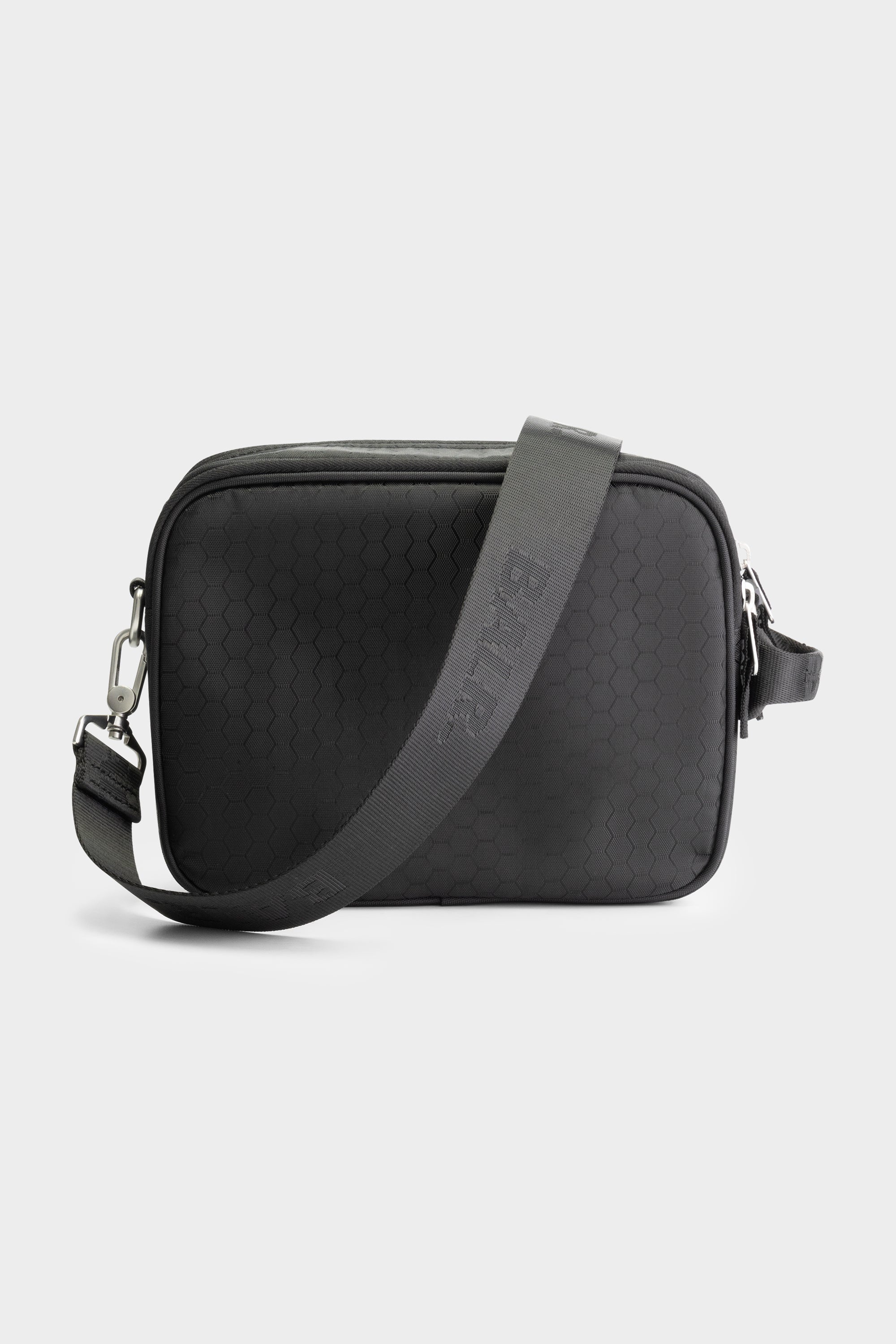 BALR. HEXAGON SHOULDER BAG-JET BLACK