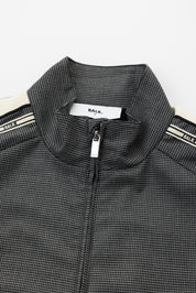 TAPE TRACK JACKET - BLACK HOUNDSTOOTH
