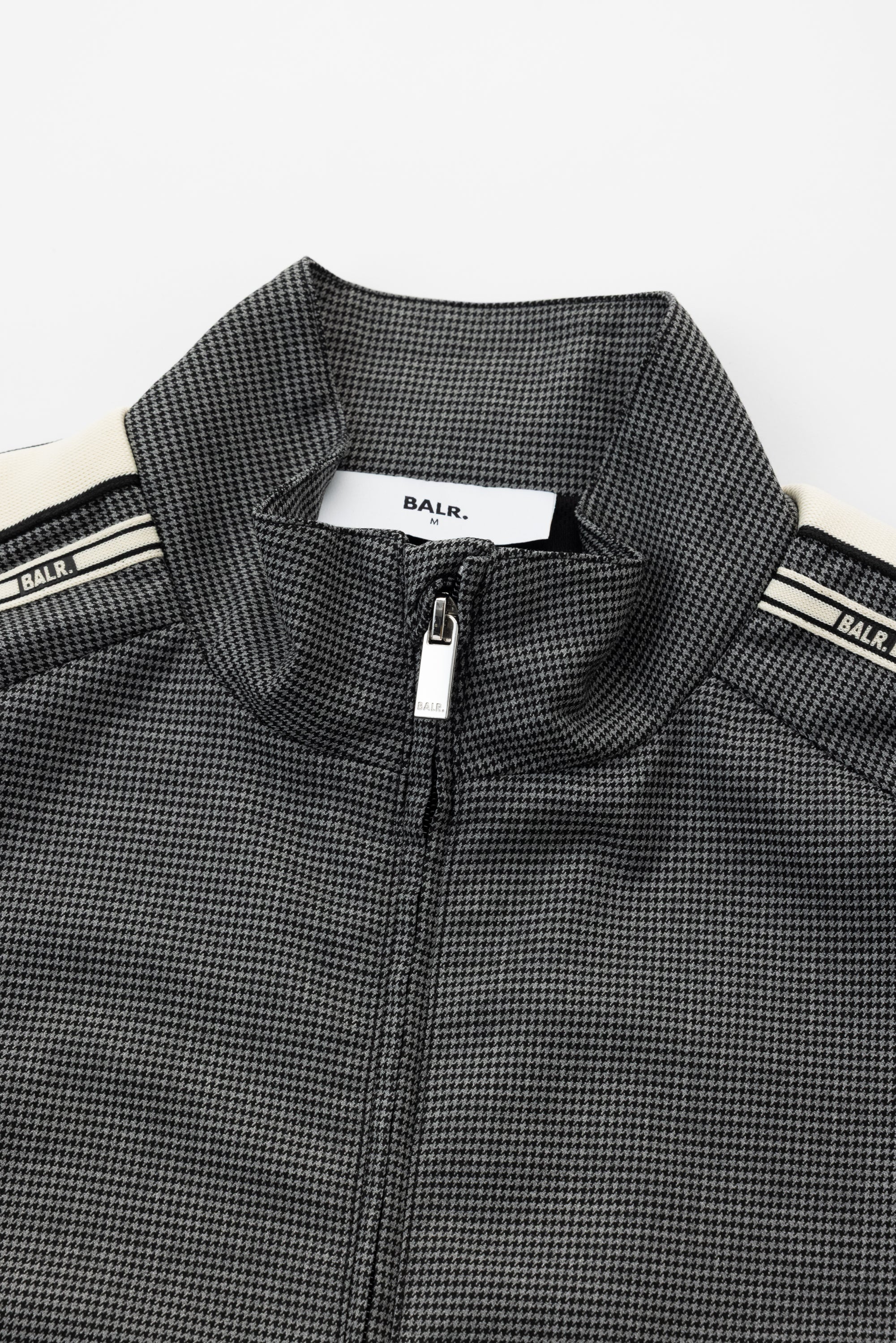 TAPE TRACK JACKET - BLACK HOUNDSTOOTH