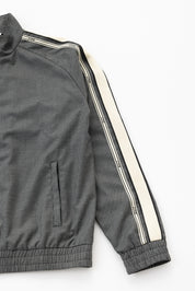 TAPE TRACK JACKET - BLACK HOUNDSTOOTH