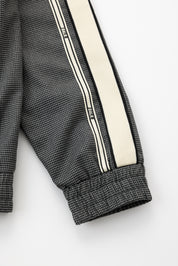 TAPE TRACK JACKET - BLACK HOUNDSTOOTH