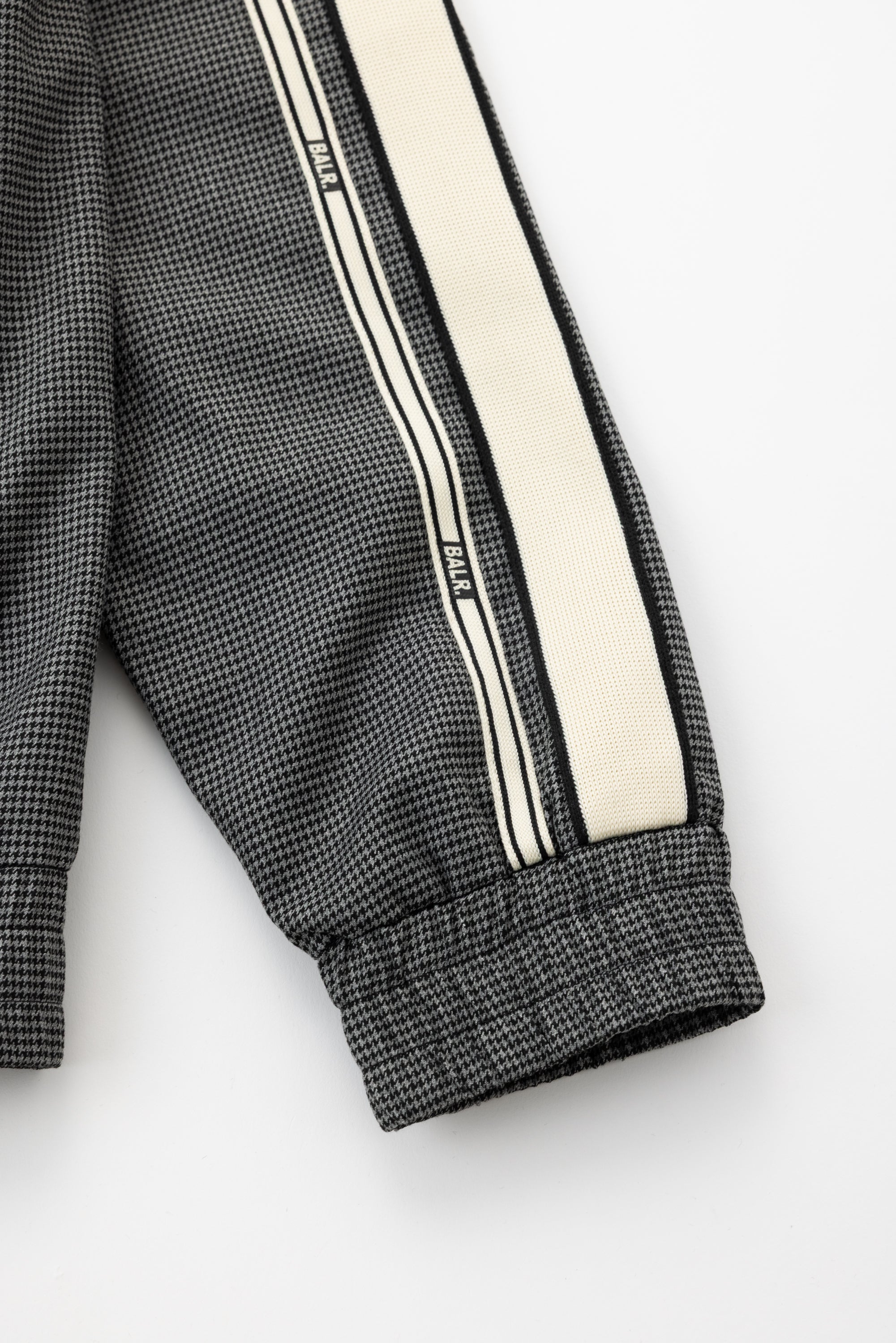 TAPE TRACK JACKET - BLACK HOUNDSTOOTH