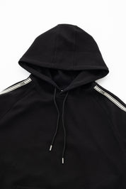 TAPE HOODIE - JET BLACK