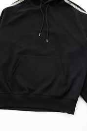TAPE HOODIE - JET BLACK
