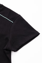 JP Q SERIES T-SHIRT - JET BLACK / T-BLUE