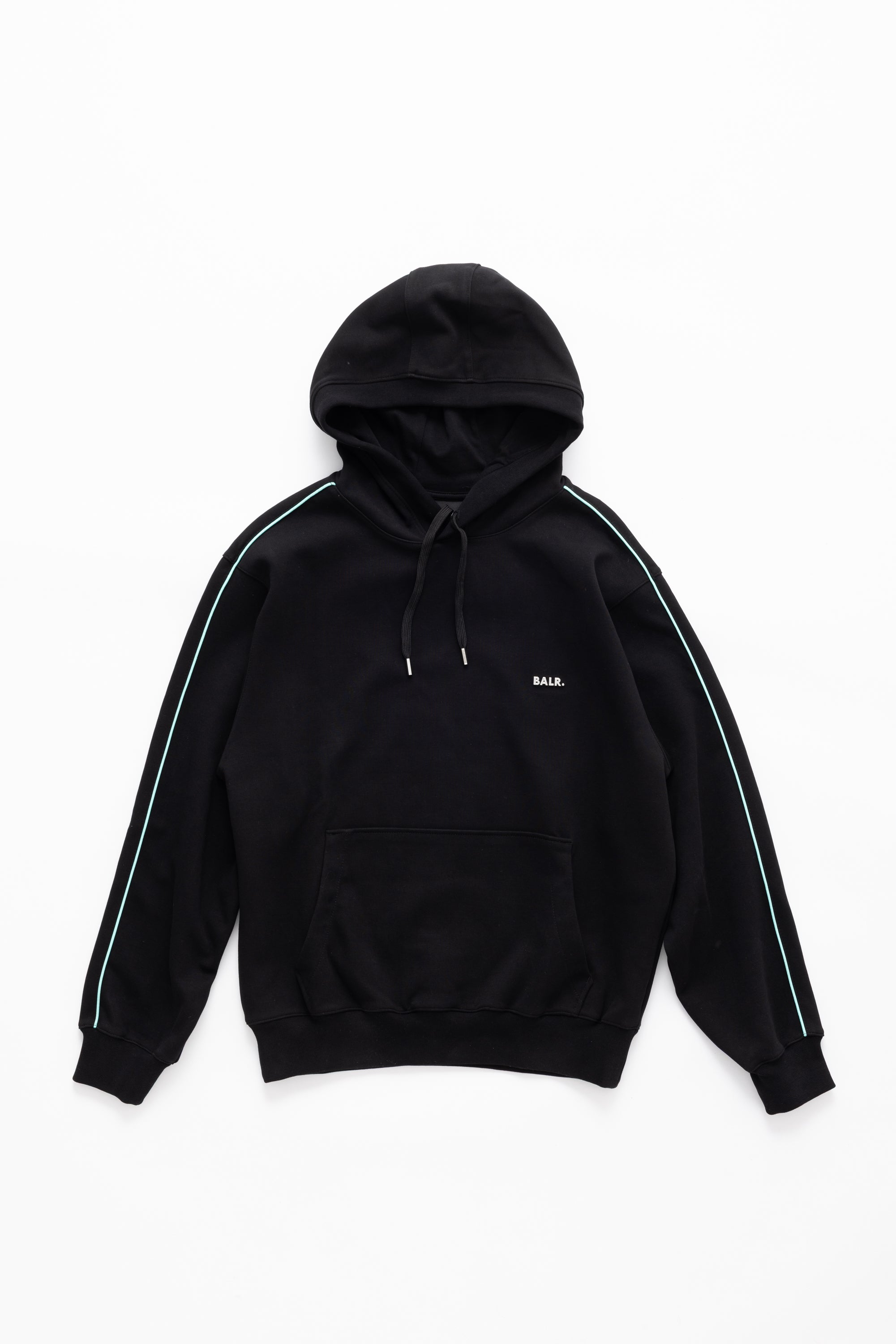 JP Q SERIES HOODIE - JET BLACK / T-BLUE
