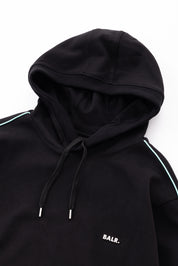 JP Q SERIES HOODIE - JET BLACK / T-BLUE