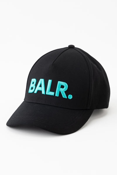 日本限定】JP BRAND COTTON CAP - JET BLACK/TURQUOISE BLUE – BALR.