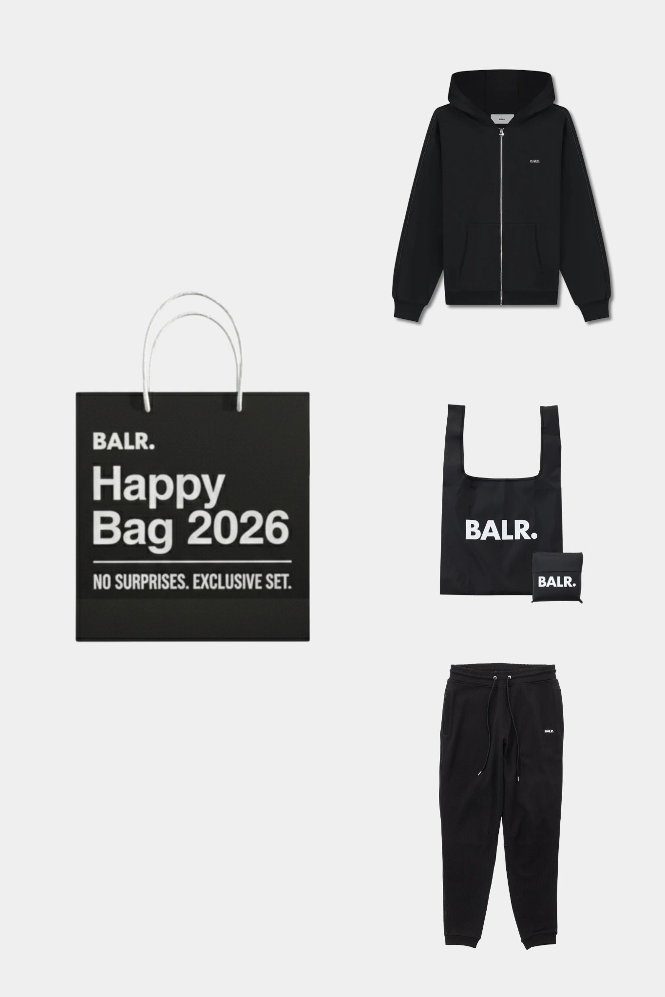 【12/31pm18:00まで早期割引】Q-SERIESジップパーカー福袋-BLACK