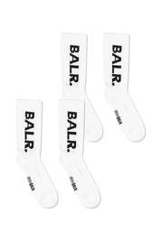 4-PACK BALR. SOCKS WHITE/WHITE