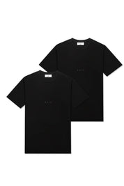 2SET PACK REGULAR T-SHIRT-BLACK/BLACK