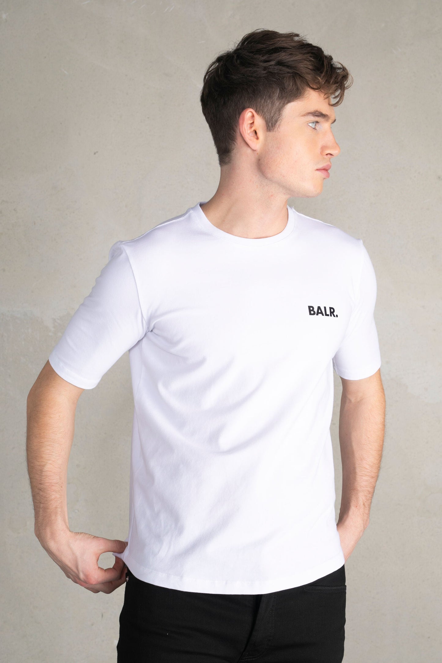 ATHLETIC SMALL BRANDED CHEST T SHIRT BRIGHT WHITE