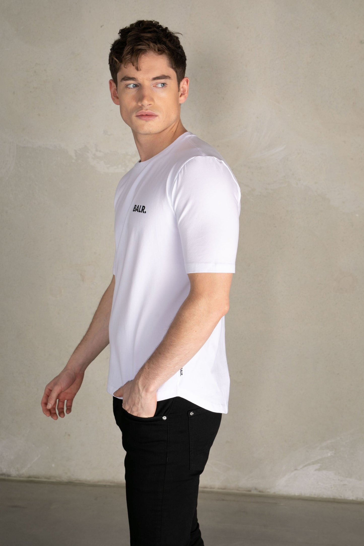 ATHLETIC SMALL BRANDED CHEST T SHIRT BRIGHT WHITE