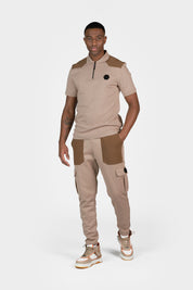 【残りL/1点のみ】Q+ REGULAR FIT POLO SHIRT WARM TAUPE