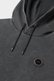 【残りSのみ】D13 STRAIGHT WASHED HOODIE WASHED BLACK