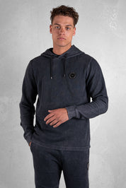 【残りSのみ】D13 STRAIGHT WASHED HOODIE WASHED BLACK