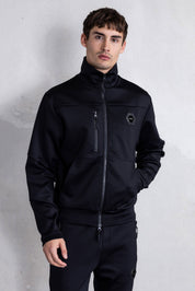 【残りXL/1点】LOUIS SLIM TECH ZIP TRACK JACKET JET BLACK