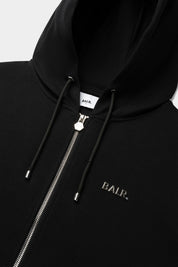 Q-SERIES REGULAR FIT ZIP THROUGH HOODIE JET BLACK