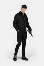 BALRXI REGULAR FIT STRETCH BOMBER JACKET JET BLACK